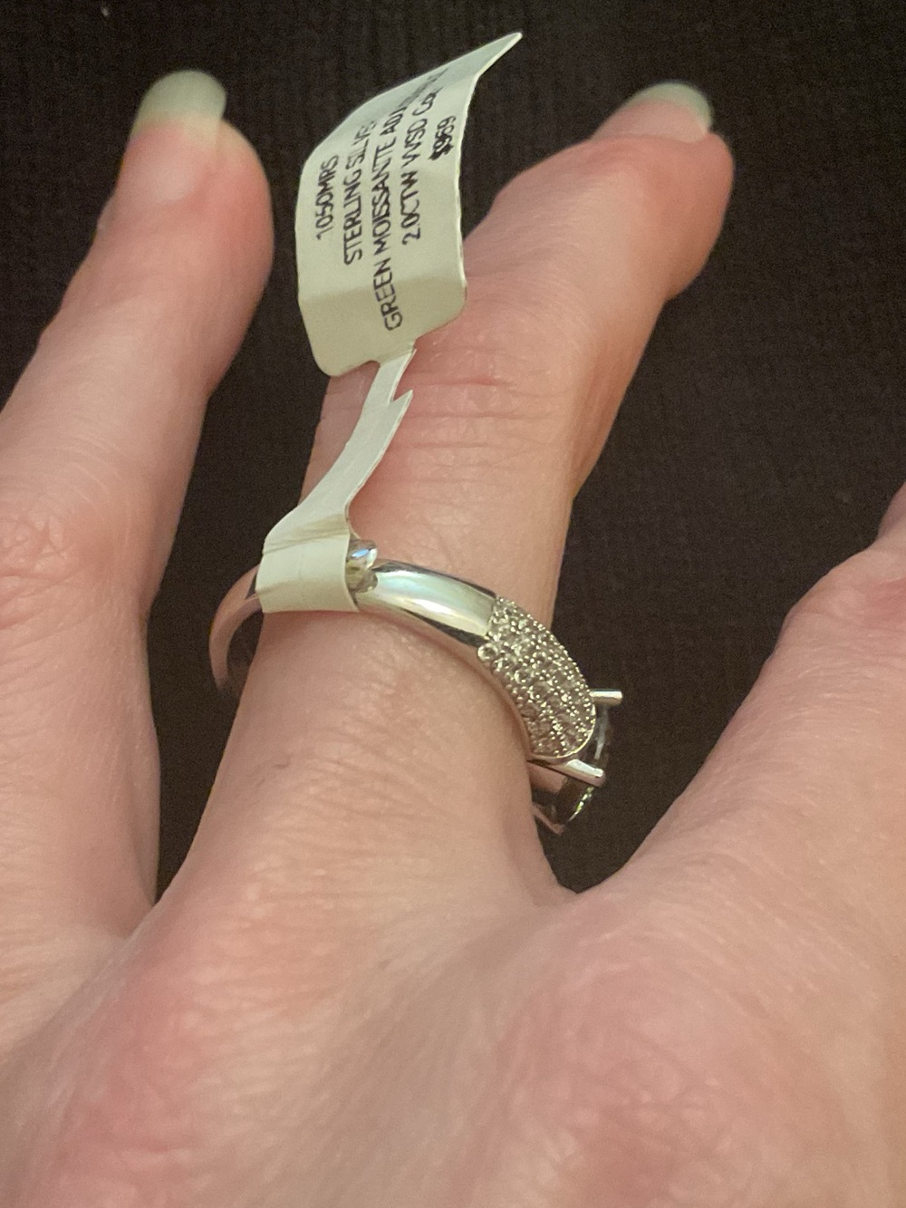 Green Moissanite SSVJewelry Set 4CTW Cathedral Ring&Halo Pendant GRA Certified! - Picture 6 of 14